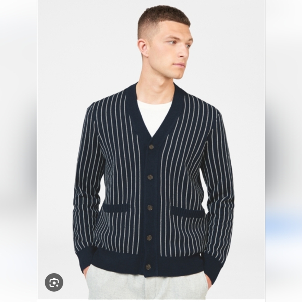 Ben Sherman Men's Jacquard Cardigan‎ Sweater Size M